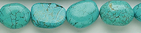 Design 7635: blue, green magnesite beads