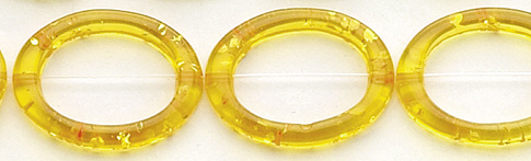 Design 7636: gold,yellow,orange amber oval beads