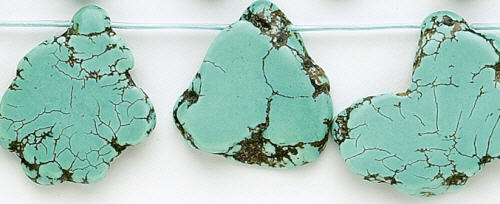 Design 7676: blue, green magnesite beads