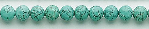 Design 7677: blue, green magnesite beads