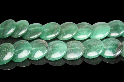 Design 7890: green aventurine coin beads