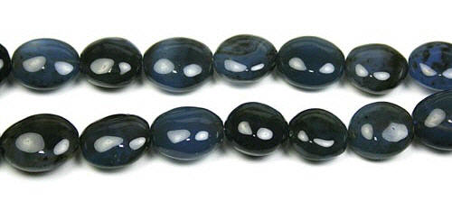 Design 8018: blue onyx oval beads