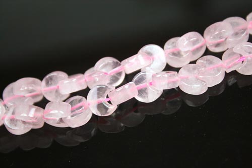 Design 8028: Pink rose quartz beads