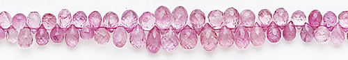 Design 8184: pink tourmaline briolettes beads