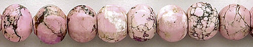 Design 8206: pink, white magnesite beads