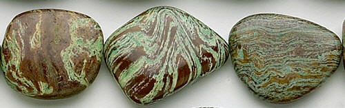 Design 8226: green, brown jasper beads