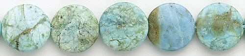 Design 8235: blue blue opal coin beads