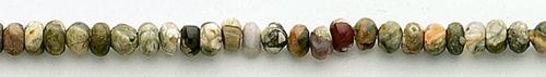 Design 8249: green, brown jasper beads