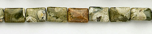 Design 8253: green, brown jasper beads