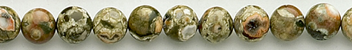 Design 8254: green, brown jasper beads