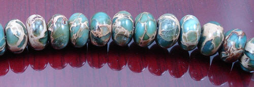 Design 8273: green, brown jasper beads