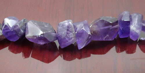 Design 8299: purple amethyst nuggets beads