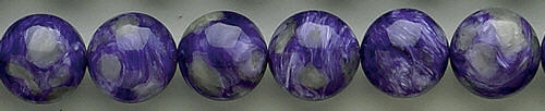 Design 8337: purple charoite round beads