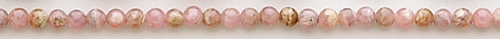 Design 8363: pink rhodocrosite round beads