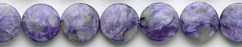 Design 8365: purple charoite coin beads