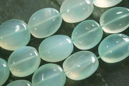 Design 8396: Blue onyx oval beads
