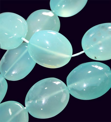 Design 8397: Blue onyx oval beads