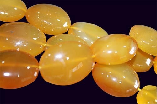 Design 8398: Orange onyx oval beads