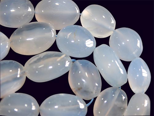 Design 8401: Blue onyx oval beads