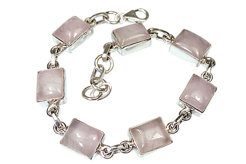Design 1029: pink rose quartz bracelets