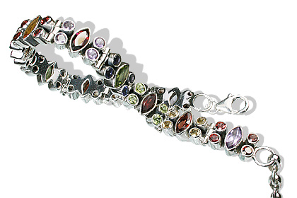 Design 1179: multi-color multi-stone gothic-medieval bracelets