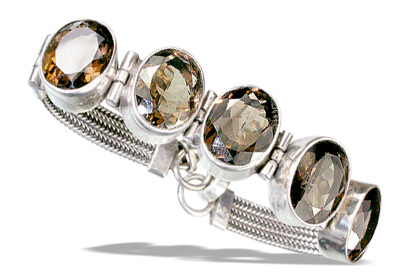 Design 13551: brown smoky quartz bracelets