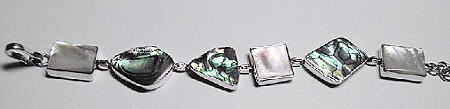 Design 1398: white abalone bracelets