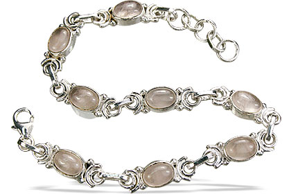 Design 14512: pink rose quartz contemporary bracelets