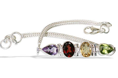 Design 1554: multi-color multi-stone bracelets