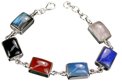 Design 1558: multi-color multi-stone bracelets