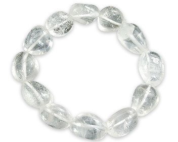 Design 15665: white crystal stretch bracelets