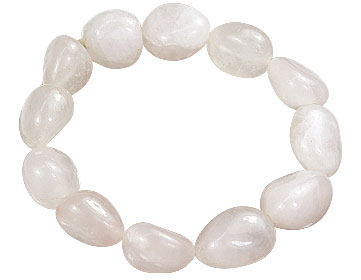 Design 15668: pink rose quartz stretch bracelets