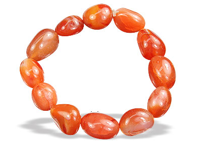 Design 15671: orange carnelian stretch bracelets