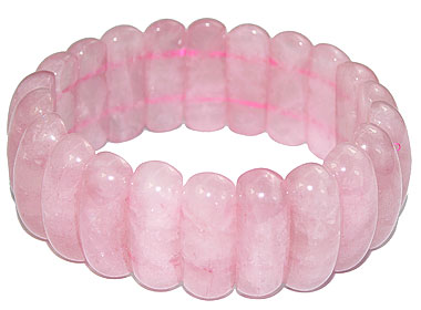 Design 16056: pink rose quartz chunky bracelets