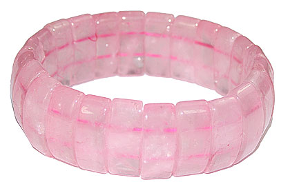 Design 16057: pink rose quartz chunky bracelets