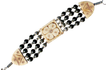 Design 16086: multi-color multi-stone flower bracelets