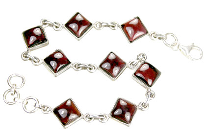 Design 16145: red garnet bracelets