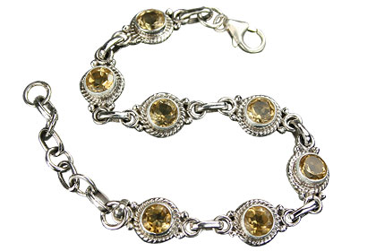 Design 16607: yellow citrine bracelets