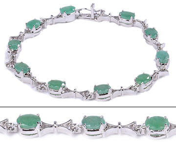 Design 18279: green emerald bracelets