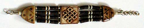 Design 374: brown,black bone bracelets