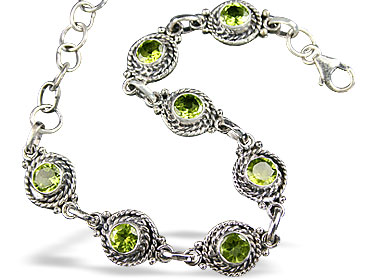 Design 478: green peridot american-southwest bracelets