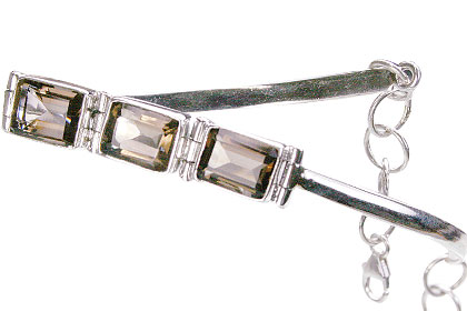 Design 509: gray smoky quartz bracelets