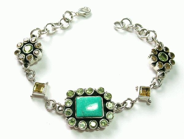 Design 5125: green,yellow turquoise american-southwest bracelets
