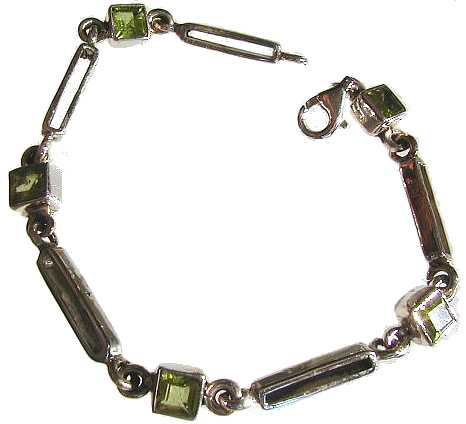 Design 515: green peridot bracelets