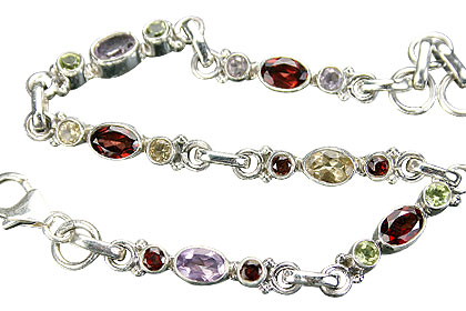 Design 6826: multi-color multi-stone bracelets