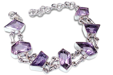 Design 6968: purple amethyst chunky bracelets