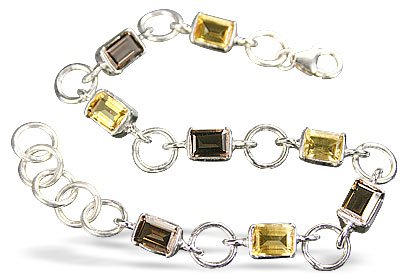 Design 7352: brown,yellow citrine tennis bracelets