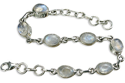 Design 790: white moonstone bracelets