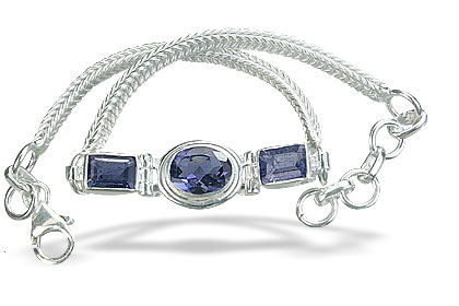 Design 796: blue iolite art-deco bracelets