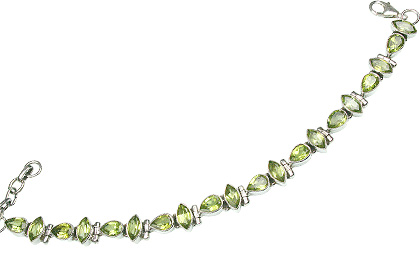 Design 800: green peridot bracelets